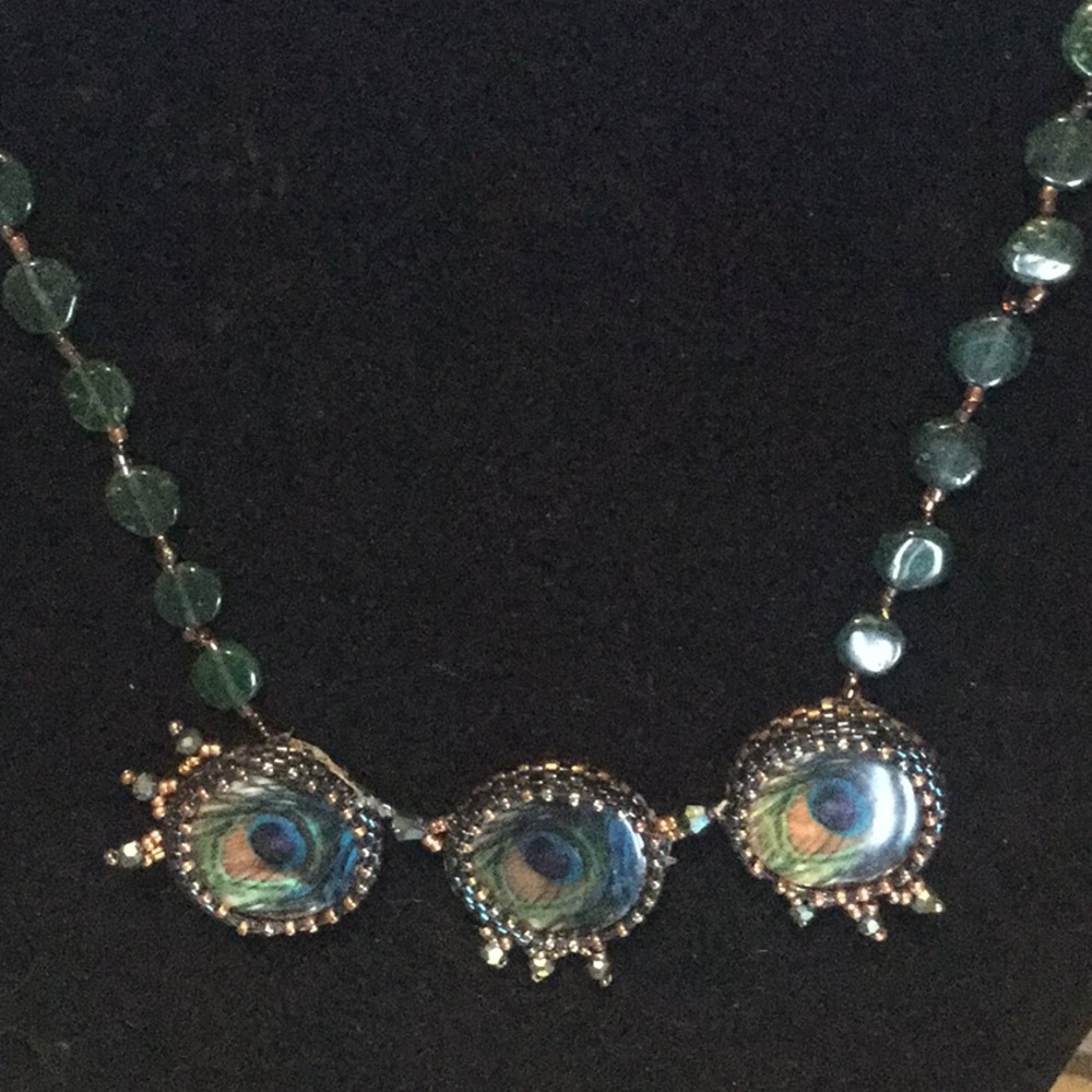 Peacock necklace